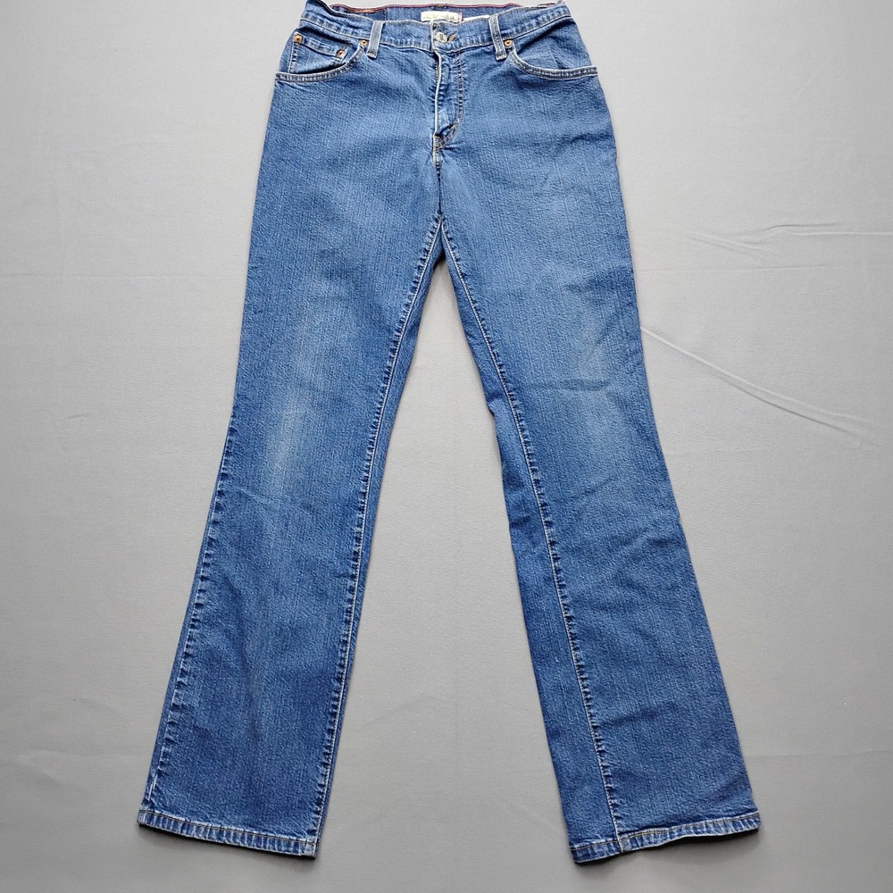 Levis 550 Relaxed Fit Bootcut Jeans Womens 8 Long Medium Wash Blue Denim Y2K‎